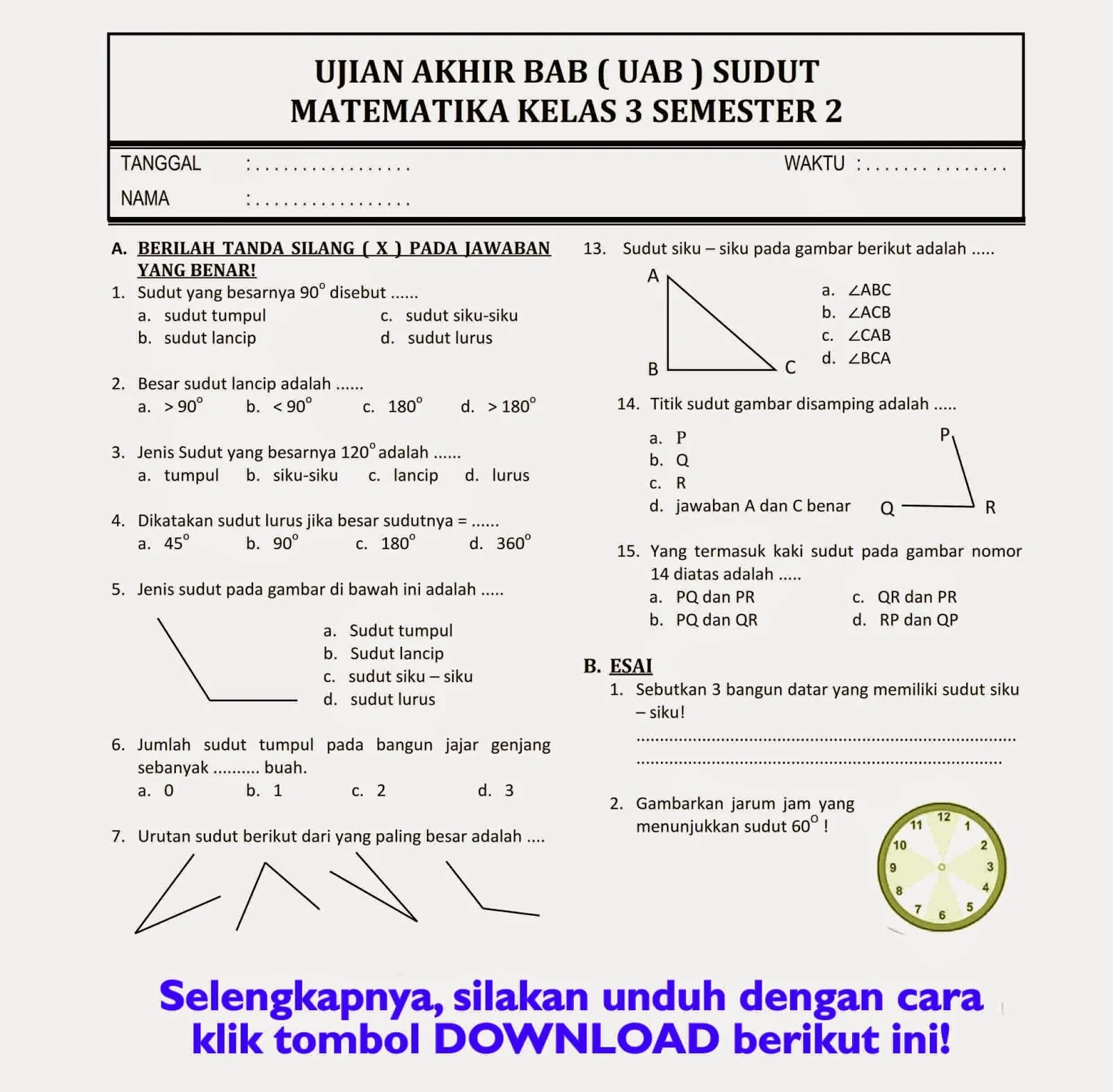 50 Contoh Soal Kelas 3 Semester 2 yang Wajib Dikuasai Agar Sukses di 2026