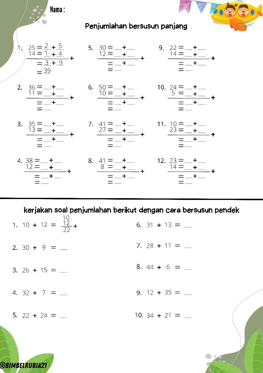 MTK SD kelas 1 semester Matematika kelas satu Belajar Pelajaran