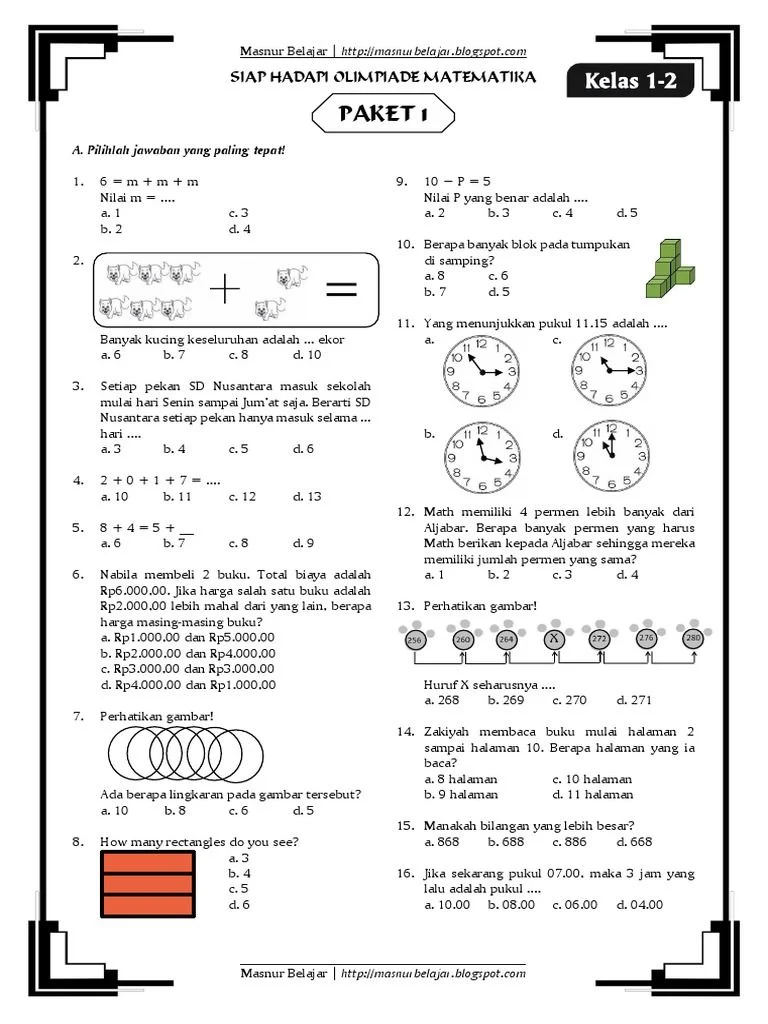 Terkuak! Ini Bocoran Soal Lomba Matematika Kelas 2 SD yang Wajib Dikuasai untuk Sukses 2026
